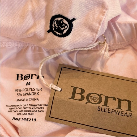 NWT Born Pajama Set Extra Soft Pink/Black Sizes Available S, M, L, XL